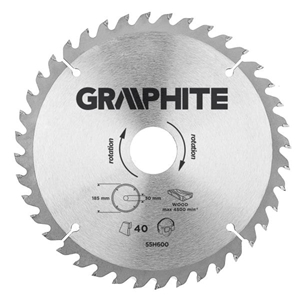 Immagine di LAMA PER SEGA CIRCOLARE - GRAPHITE 55H600/ FINO A 57H608