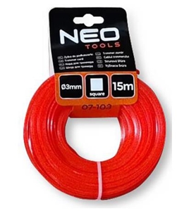 Immagine di CAVO  PER TAGLIABORDI DI TAGLIO QUADRATO 3 MM, LUNGHEZZA 15 M - NEO 07-103