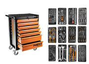 Immagine di CARRELLO DA OFFICINA, 7 CASSETTI + 176 UTENSILI - NEO TOOLS 84-222-12