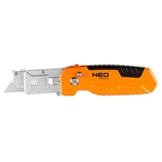 Immagine di COLTELLO PIEGHEVOLE CON LAMA TRAPEZOIDALE 2 IN 1: TAGLIERINO E RASCHIETTO - NEO TOOLS 63-708